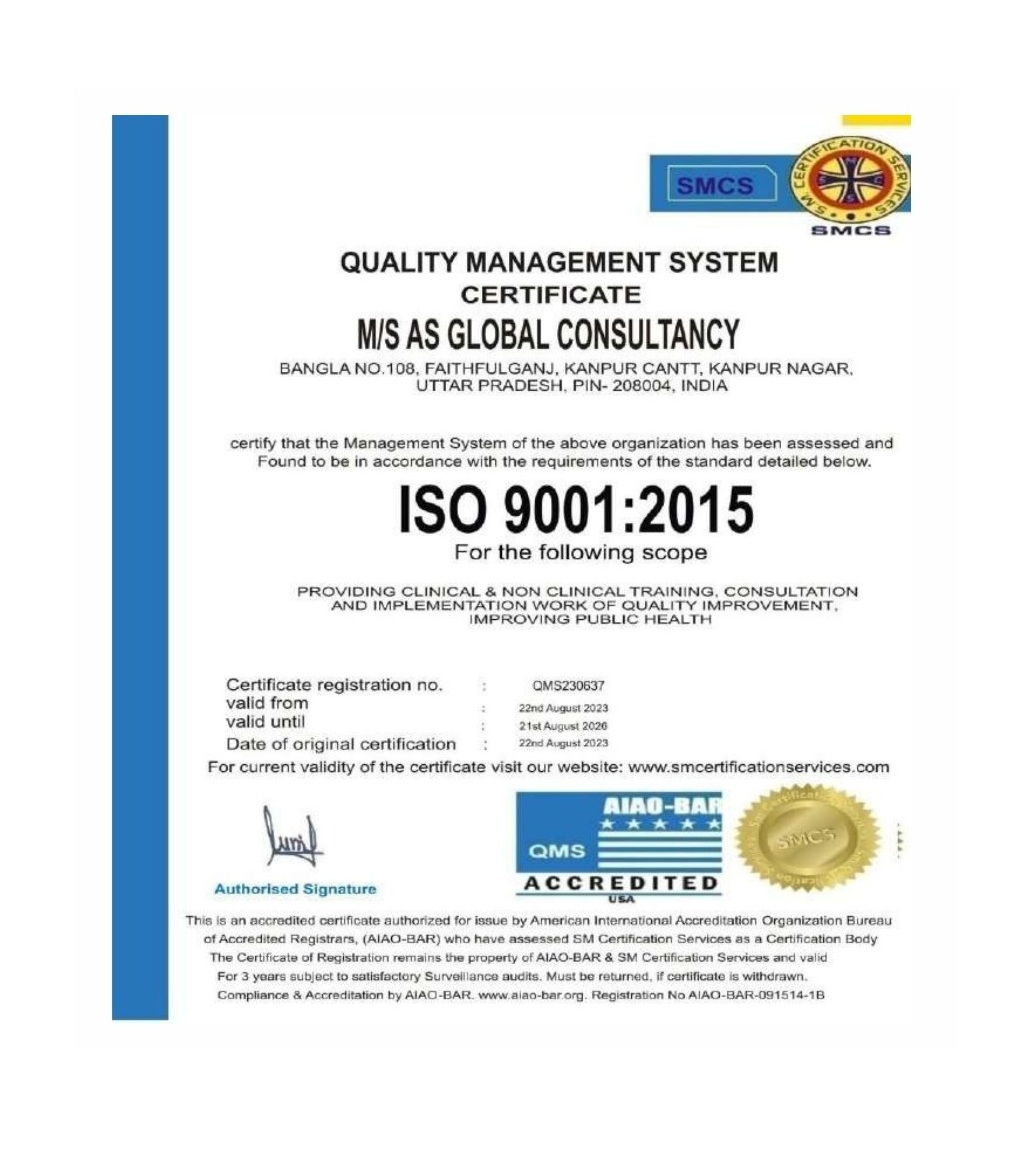 ISO 9001:2015 Certificate